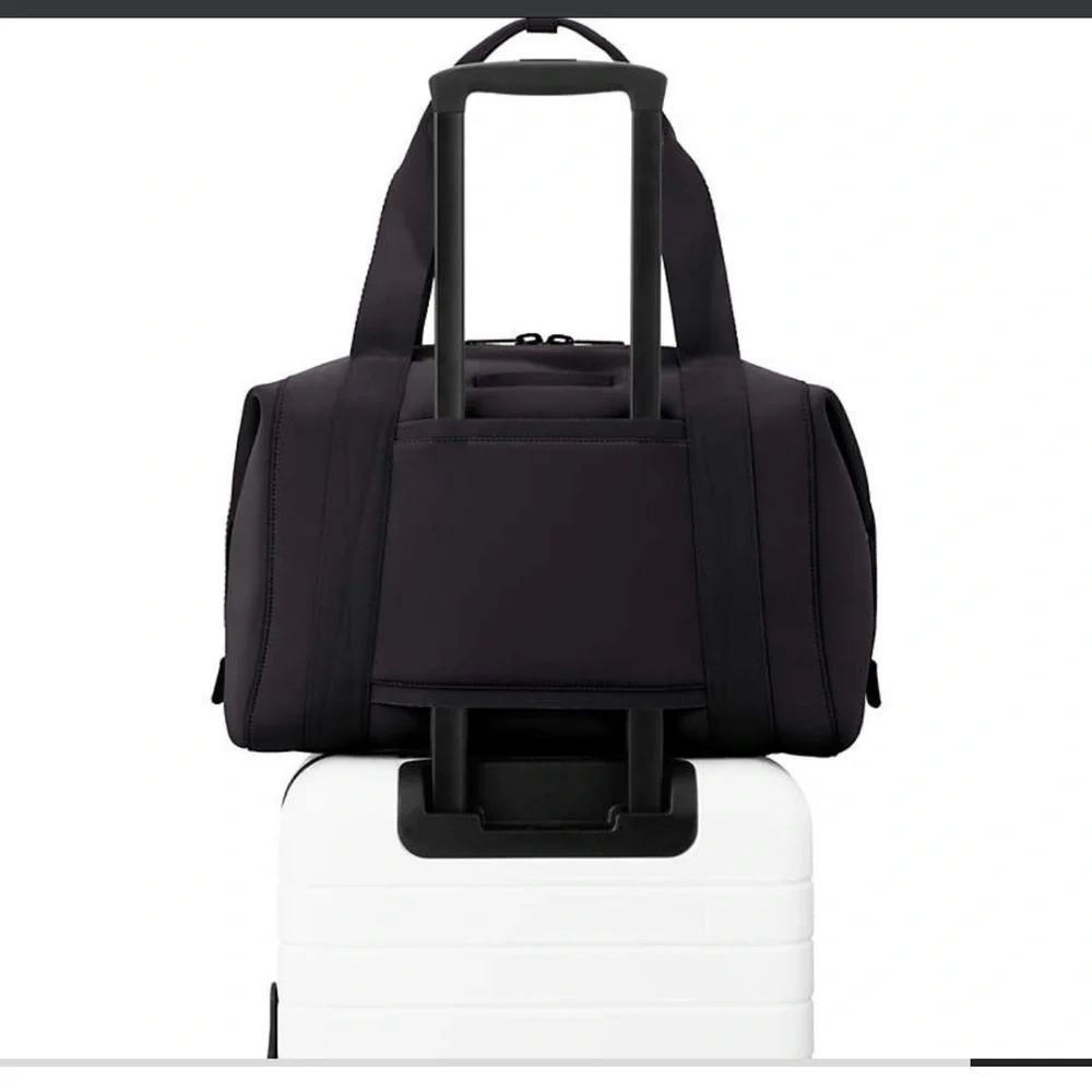 Dagne Dover Black Duffel with Detachable Shoulder Strap